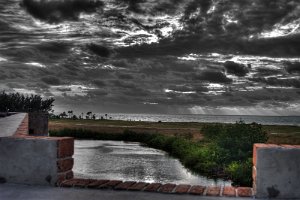 Fort Taylor BW sky